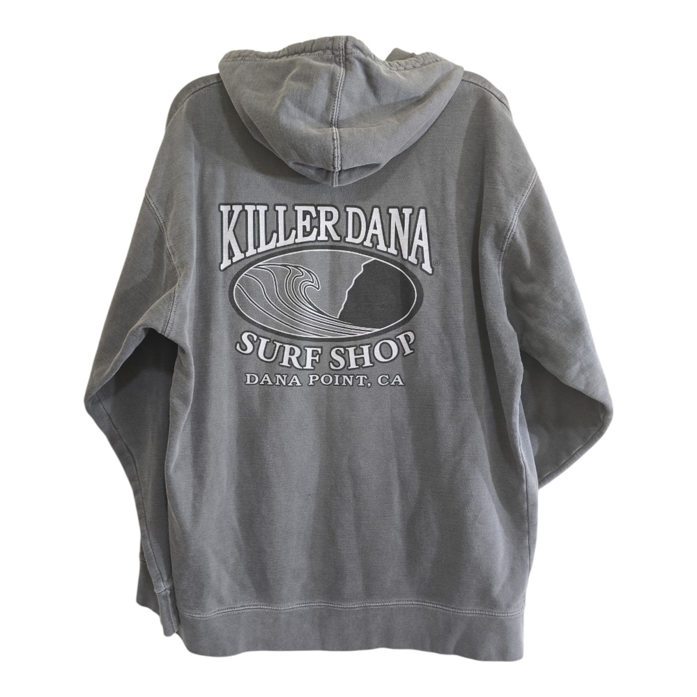 Killer Dana Surf Shop Wave Logo Pullover Hoodie Charcoal XL Dana Point, CA View 2